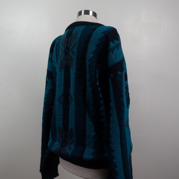 Pendleton Blue Wool Long Sleeve L Sweater - Picture 4 of 8